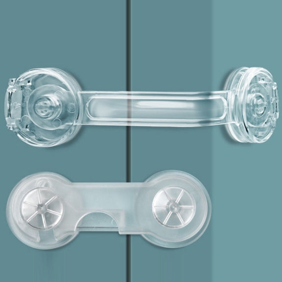 5 PCS Transparent +5 Pair Lock Children Drawer Anti-opening Cabinet Door Refrigerator Safety Lock