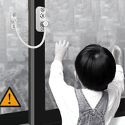 Children High-rise Anti-fall Safety Lock Window Push Limiter, Color: White