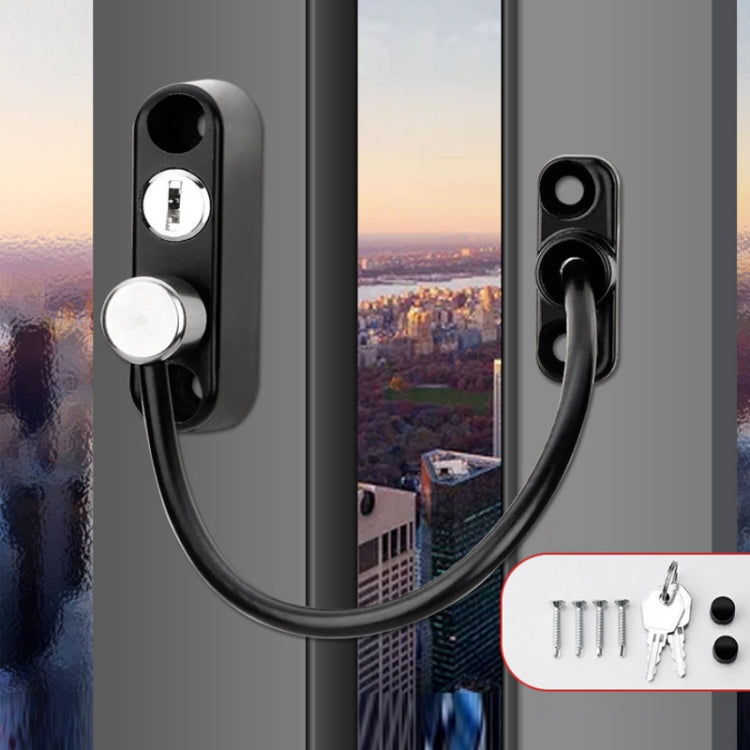 Children High-rise Anti-fall Safety Lock Window Push Limiter, Color: Black (High Standard) - Safety Equipment by PMC TechLife | Online Shopping South Africa | PMC TechLife