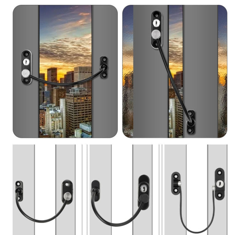 Children High-rise Anti-fall Safety Lock Window Push Limiter, Color: Black (High Standard) - Safety Equipment by PMC TechLife | Online Shopping South Africa | PMC TechLife