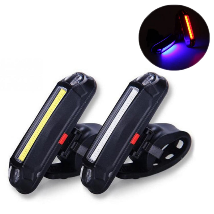 LED Rechargeable Bicycle Warning Strip Tail Light(OPP White Light)