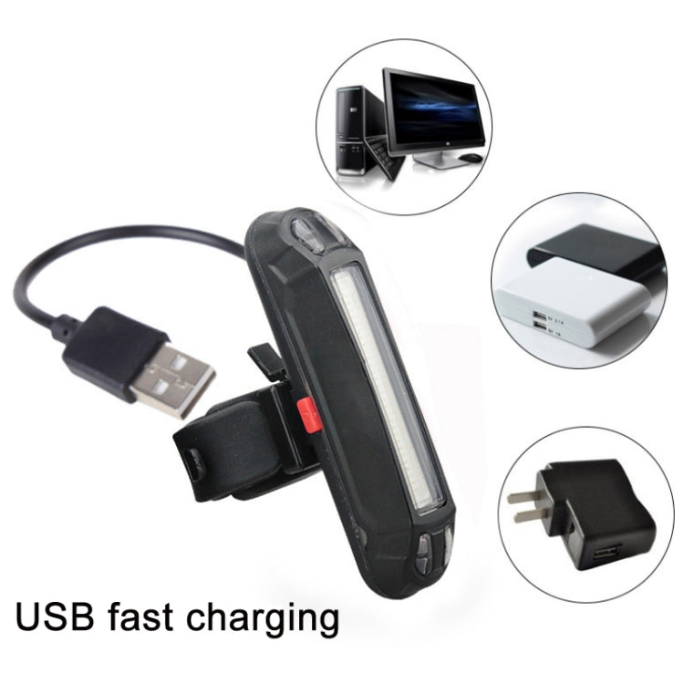 LED Rechargeable Bicycle Warning Strip Tail Light(OPP White Light)