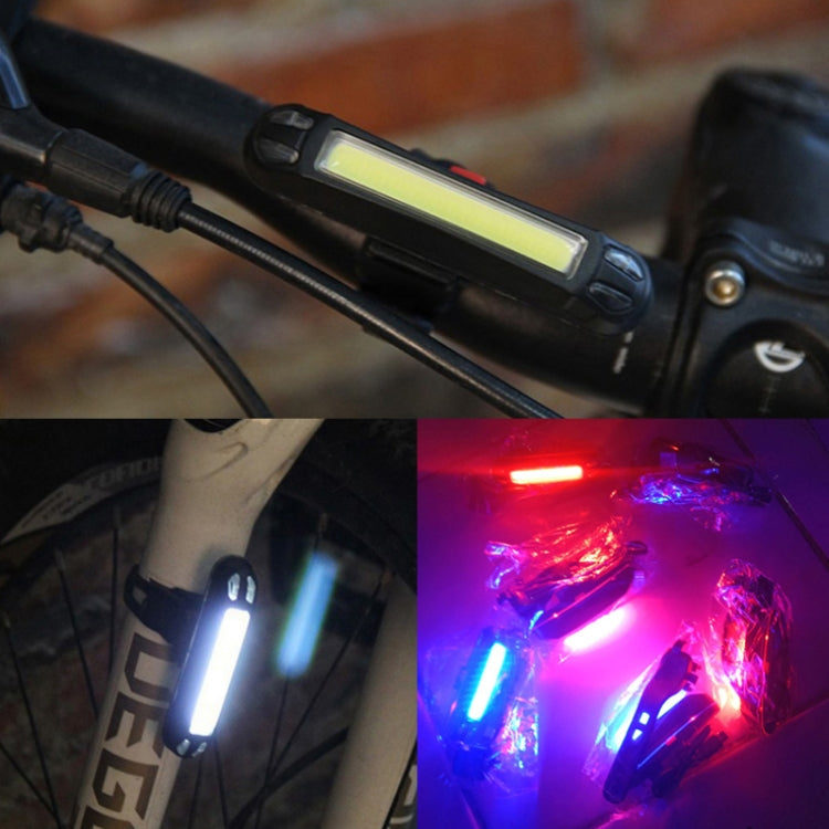 LED Rechargeable Bicycle Warning Strip Tail Light(OPP Red&Blue Light) - Taillights by PMC TechLife | Online Shopping South Africa | PMC TechLife | Buy Now Pay Later Mobicred