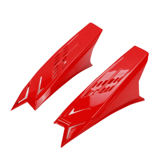 1 Pair Motorcycle Helmet  Horns Plastic Paste Decoration(Red)
