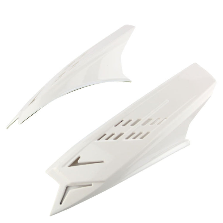 1 Pair Motorcycle Helmet  Horns Plastic Paste Decoration(White) - Ornamental Parts by PMC TechLife | Online Shopping South Africa | PMC TechLife | Buy Now Pay Later Mobicred