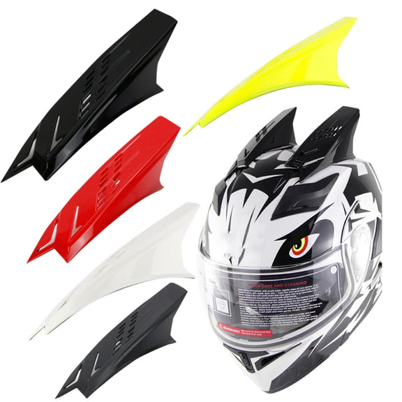 1 Pair Motorcycle Helmet  Horns Plastic Paste Decoration(Red)