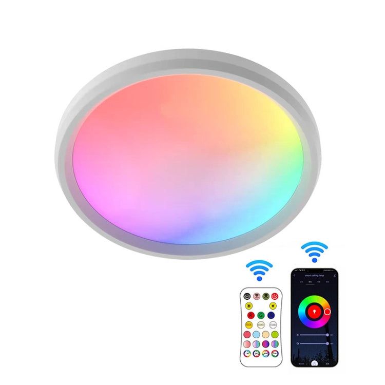 WiFi Bluetooth 2.4G Remote Control LED Ceiling Light, Voltage: US Standard 110V-130V(RGBCW White) - Smart Light Bulbs by PMC TechLife | Online Shopping South Africa | PMC TechLife | Buy Now Pay Later Mobicred