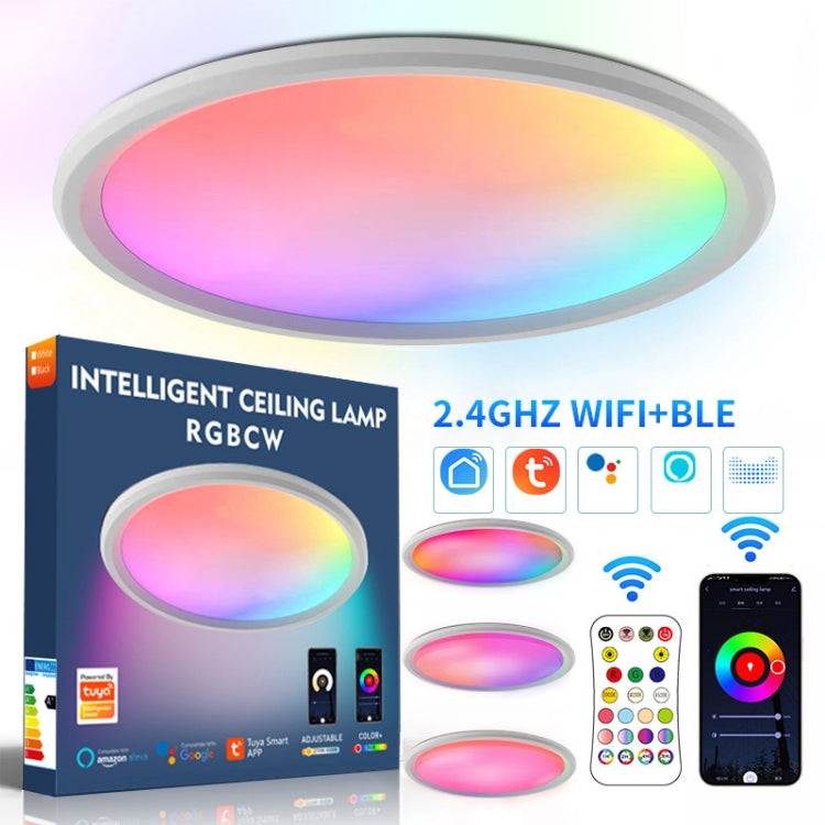WiFi Bluetooth 2.4G Remote Control LED Ceiling Light, Voltage: US Standard 110V-130V(RGBCW White) - Smart Light Bulbs by PMC TechLife | Online Shopping South Africa | PMC TechLife | Buy Now Pay Later Mobicred