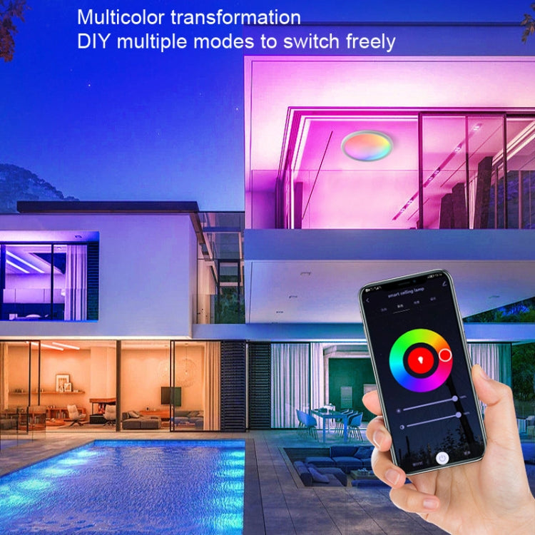 WiFi Bluetooth 2.4G Remote Control LED Ceiling Light, Voltage: US Standard 110V-130V(RGBCW White) - Smart Light Bulbs by PMC TechLife | Online Shopping South Africa | PMC TechLife | Buy Now Pay Later Mobicred