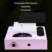 80W Adjustable Speed High Power Nail Vacuum Cleaner, Specification: EU Plug (White)