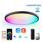 RGBCW Smart Graffiti App Voice Ceiling Light, Voltage: EU Standard 220V-240V(Black Frame)