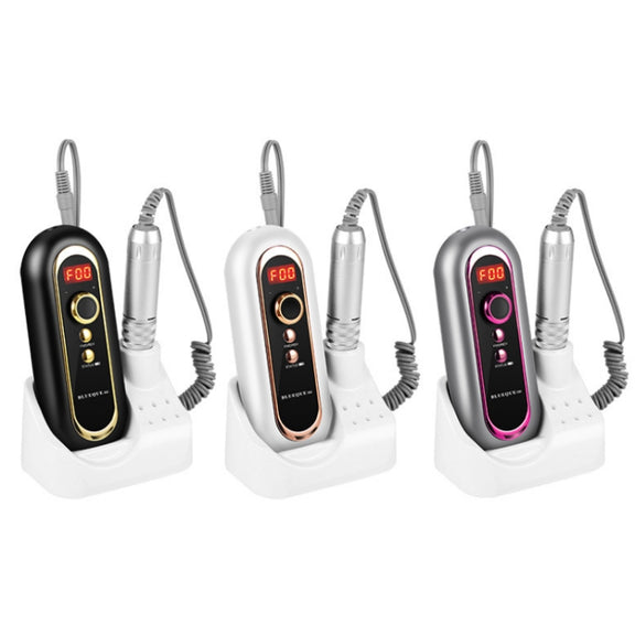 BLUEQUE Plug-in Portable Nail Art Carbon Brush Grinder, Specification: US Plug (Black)