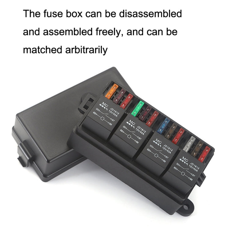TF008-10 12V 4Pin Relay Car RV Radiography Sound Modified Electromagnetic Insurance Box