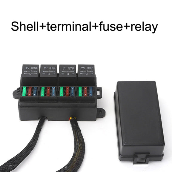 TF008-10 12V 4Pin Relay Car RV Radiography Sound Modified Electromagnetic Insurance Box