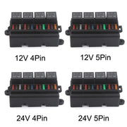 TF008-10 24V 5Pin Relay Car RV Radiography Sound Modified Electromagnetic Insurance Box