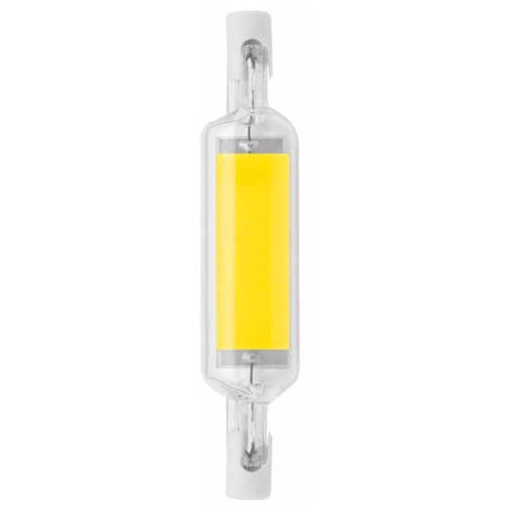 78MM 10W R7S LED COB Dimmer Glass Lamp Double-end Horizontal Plug-in Light(220v Cold White Light)