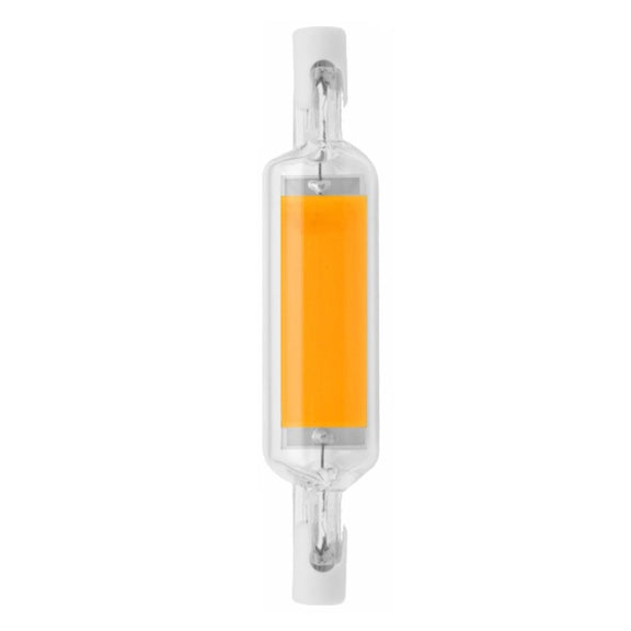 78MM 10W R7S LED COB Dimmer Glass Lamp Double-end Horizontal Plug-in Light(220V Warm White Light)
