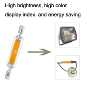 78MM 10W R7S LED COB Dimmer Glass Lamp Double-end Horizontal Plug-in Light(220V Warm White Light)