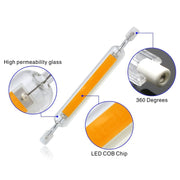 118mm 20W R7S LED COB Dimmer Glass Lamp Double-end Horizontal Plug-in Light(220v Natural White Light)