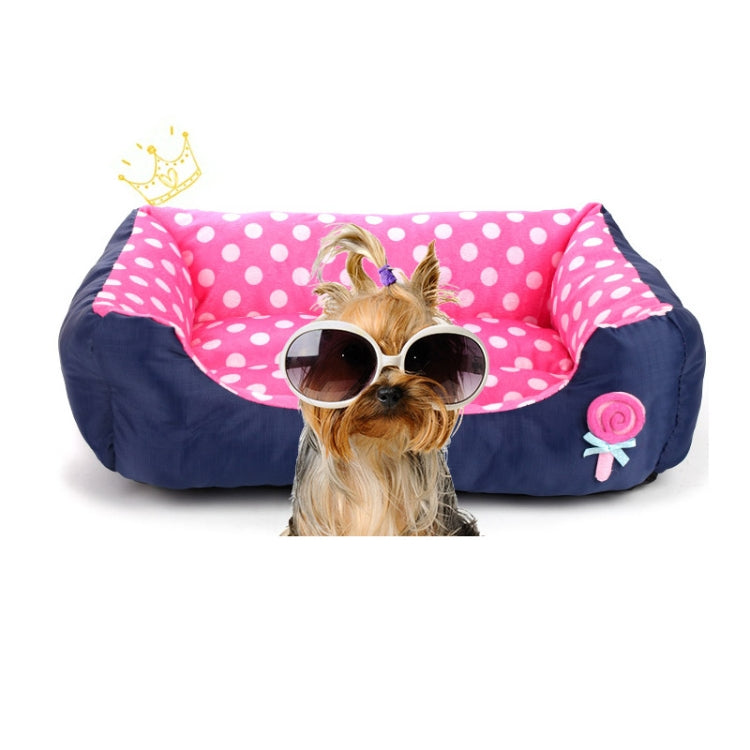 Cartoon Pet Kennel Square Cushion For Small And Medium Pet, Specification: M(Yellow)