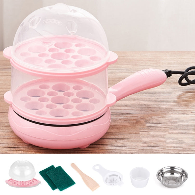 350W Electric Egg Omelette Cooker Frying Pan Steamer Cooker,EU Plug,Style: Double Layer Set Pink - free shipping - PMC TechLife - Order now!
