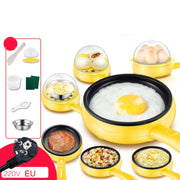 350W Electric Egg Omelette Cooker Frying Pan Steamer Cooker,EU Plug,Style: Double Layer Set Pink