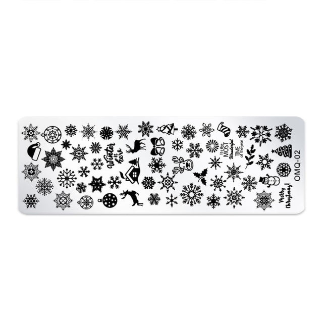 5 PCS Nail Art Print Template Nail Art Tools(OMQ-02)