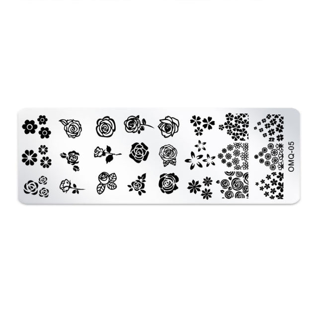 5 PCS Nail Art Print Template Nail Art Tools(OMQ-05)