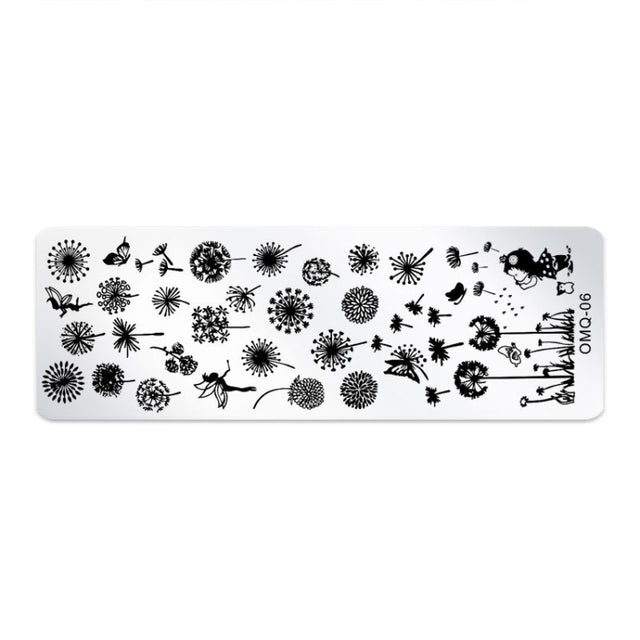 5 PCS Nail Art Print Template Nail Art Tools(OMQ-06)