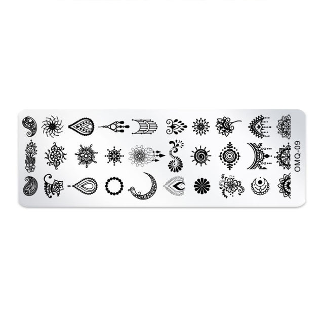 5 PCS Nail Art Print Template Nail Art Tools(OMQ-09)