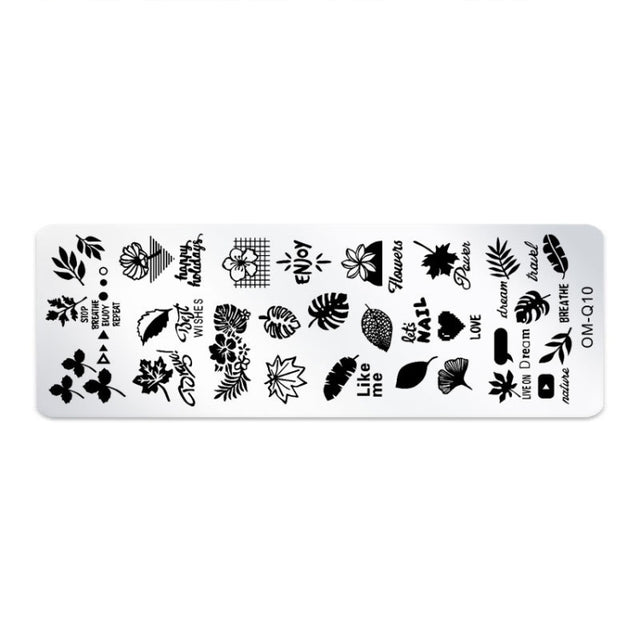 5 PCS Nail Art Print Template Nail Art Tools(OMQ-10)