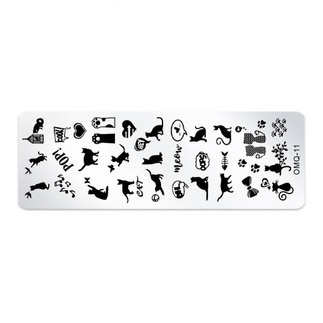 5 PCS Nail Art Print Template Nail Art Tools(OMQ-11)