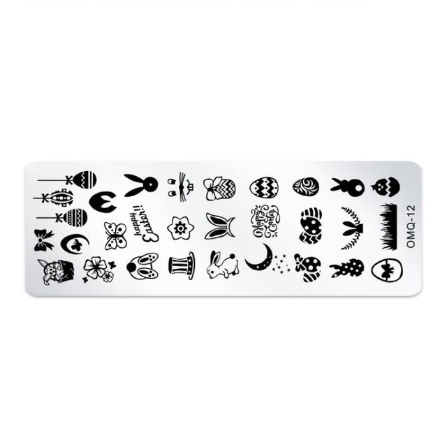 5 PCS Nail Art Print Template Nail Art Tools(OMQ-12)