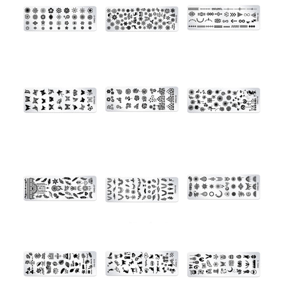 5 PCS Nail Art Print Template Nail Art Tools(OMQ-05)