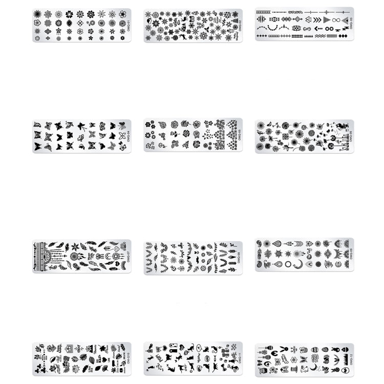 5 PCS Nail Art Print Template Nail Art Tools(OMQ-05)