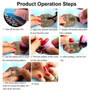 5 PCS Nail Art Print Template Nail Art Tools(OMQ-05)