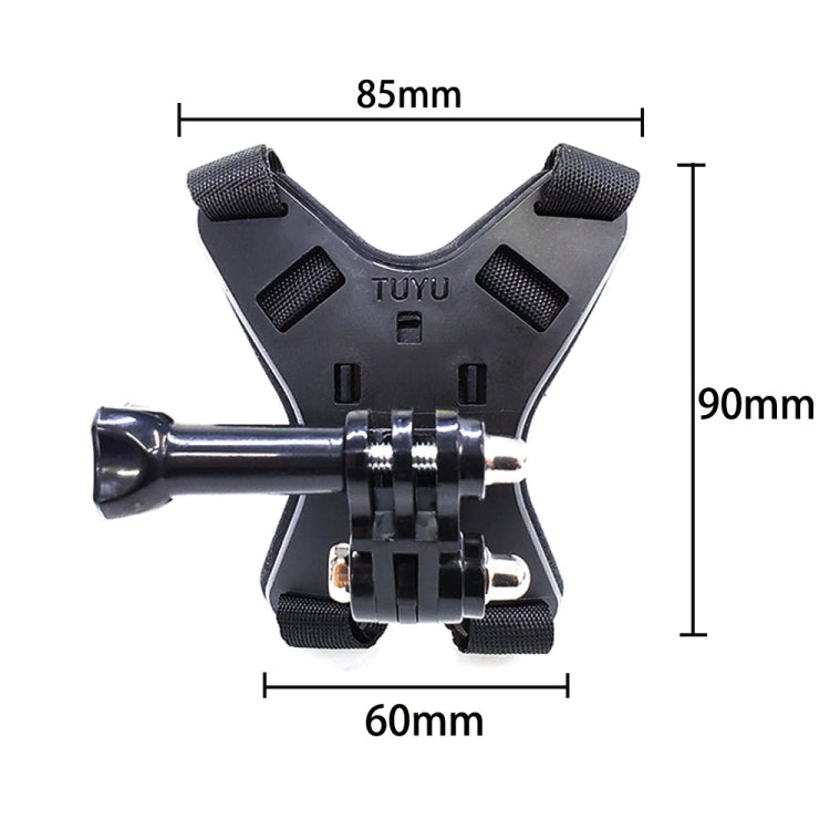 TUYU Motorcycle Helmet Chin Action Camera Mobile Phone Mounting Bracket Black Bracket+Mobile Phone Clip - Helmet Mount by TUYU | Online Shopping South Africa | PMC Jewellery | Buy Now Pay Later Mobicred