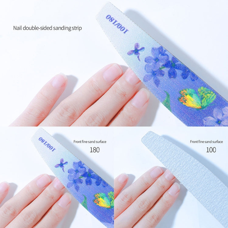 GJ0507 6 In 1 Nail Art Tools Polish Nails Scrub Strips(Watercolor)