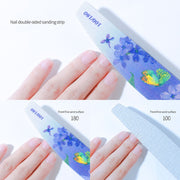 GJ0507 6 In 1 Nail Art Tools Polish Nails Scrub Strips(Flower)