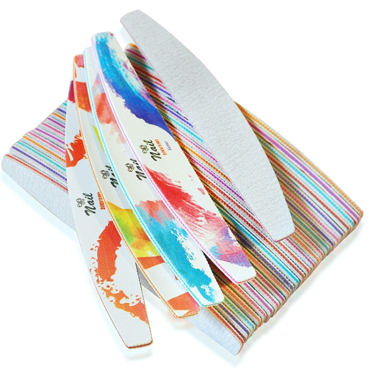 GJ0507 6 In 1 Nail Art Tools Polish Nails Scrub Strips(Watercolor)