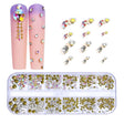 12 Grid Flat Bottom Shaped Nail Rhinestones Nail Decoration, Specification: 01 - Nail Stickers by PMC Jewellery | Online Shopping South Africa | PMC Jewellery | Buy Now Pay Later Mobicred