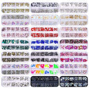 12 Grid Flat Bottom Shaped Nail Rhinestones Nail Decoration, Specification: 01