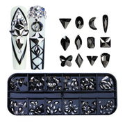 12 Grid Flat Bottom Shaped Nail Rhinestones Nail Decoration, Specification: 20