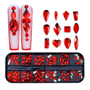 12 Grid Flat Bottom Shaped Nail Rhinestones Nail Decoration, Specification: 24