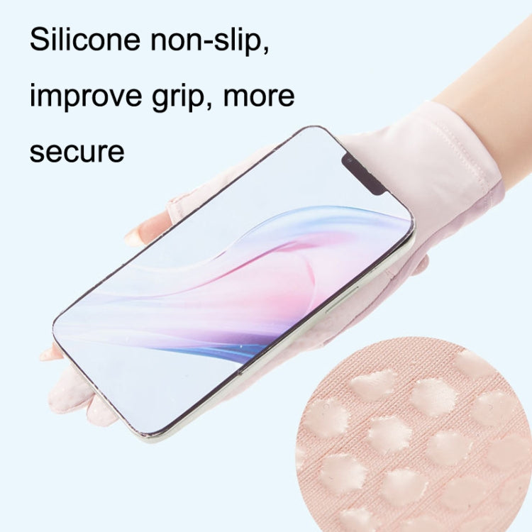 FSN02 1pair UV Resistant Ice Silk Breathable Cool Non-Slip Cycling Driving Thin Gloves Free Code(Gray White) - Safety Gloves by PMC TechLife | Online Shopping South Africa | PMC TechLife | Buy Now Pay Later Mobicred