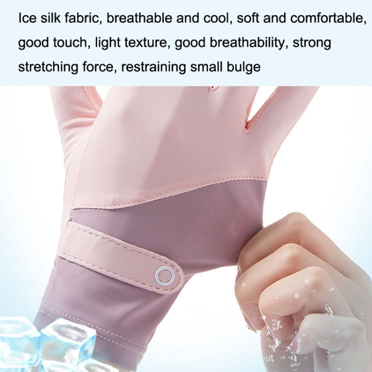 FSN02 1pair UV Resistant Ice Silk Breathable Cool Non-Slip Cycling Driving Thin Gloves Free Code(Blue White) - Safety Gloves by PMC TechLife | Online Shopping South Africa | PMC TechLife | Buy Now Pay Later Mobicred