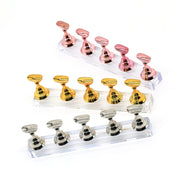 2 PCS Nail Art Chessboard Holder Nail Sheet Acrylic Base Practice Stand(Pink)