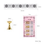 2 PCS Nail Art Chessboard Holder Nail Sheet Acrylic Base Practice Stand(Pink)