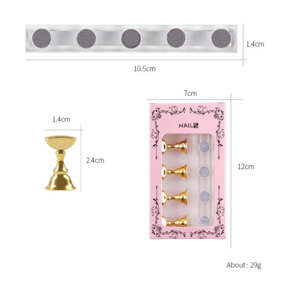 2 PCS Nail Art Chessboard Holder Nail Sheet Acrylic Base Practice Stand(Silver)