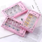 2 PCS Nail Art Chessboard Holder Nail Sheet Acrylic Base Practice Stand(Pink)